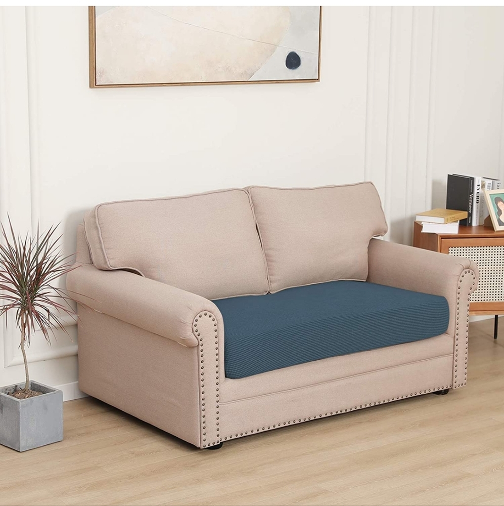 NEW EASY GOING Bluestone Cushion Loveseat Couch Cover Washable Size Medium
